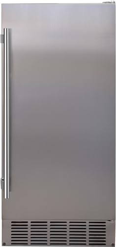 EdgeStar IB250SS 15 Inch Wide 20 Lb. Built-in Ice Maker with 25 Lbs....