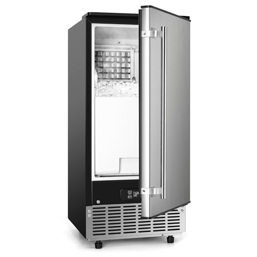 Euhomy Commercial Ice Maker Machine, 79 Lbs/Day Ice Making Stainless...