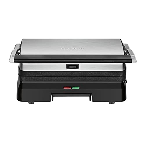 Cuisinart GR-11 Griddler 3-in-1 Grill and Panini Press, Silver