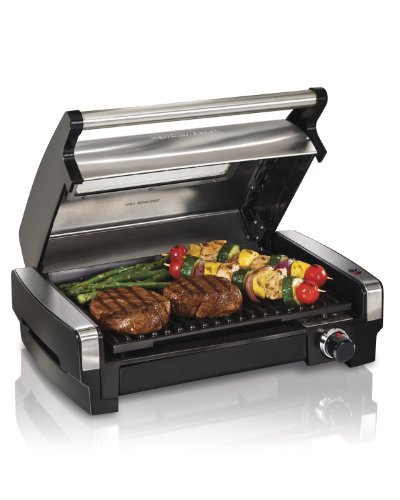 Hamilton Beach Electric Indoor Searing Grill with Viewing Window &...