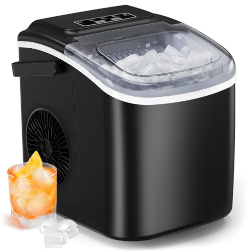 Silonn Countertop Ice Maker, 9 Cubes Ready in 6 Mins, 26lbs in 24Hrs,...