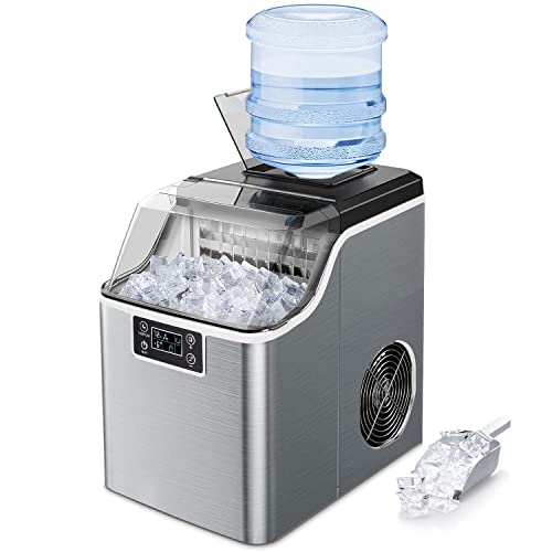Kndko Ice Makers Countertop,45 lbs/Day/2,000 pcs, 2 Way Filling,Self...
