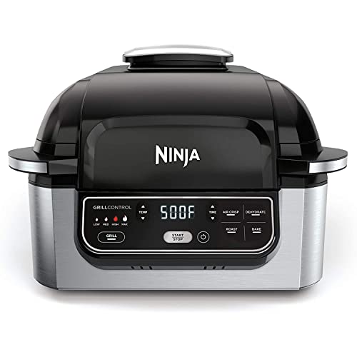 Ninja AG301 Foodi 5-in-1 Indoor Electric Grill with Air Fry, Roast,...