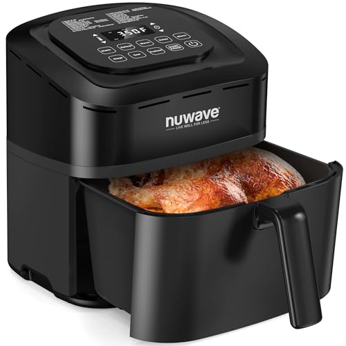 Nuwave Brio 10-in-1 Air Fryer 7.25Qt with Patented Linear T Thermal...