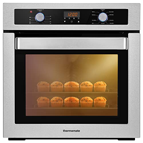 24 Inch Single Wall Oven, thermomate 2.3Cu.ft. Total Capacity Electric...