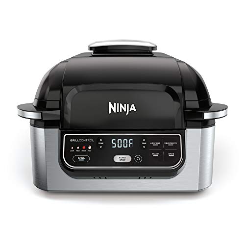 Ninja AG301 Foodi 5-in-1 Indoor Electric Grill with Air Fry, Roast,...