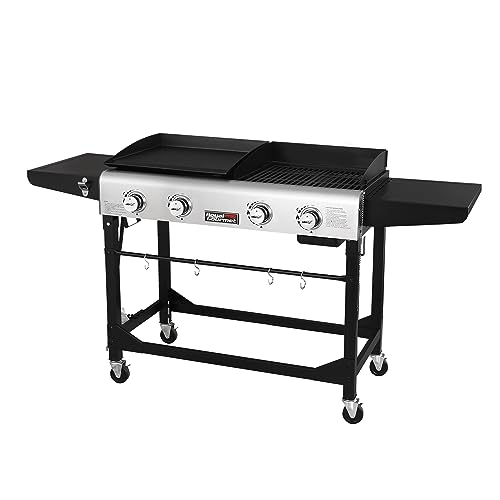 Royal Gourmet GD401 Portable Propane Gas Grill and Griddle Combo with...