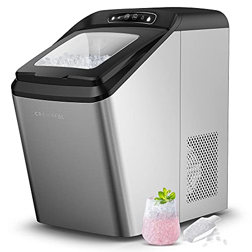 CROWNFUL Nugget Ice Maker Countertop, Makes 26lbs Crunchy ice in 24H,...