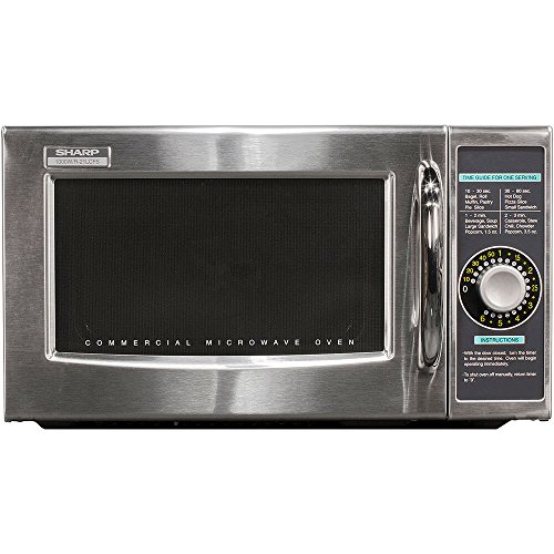 Sharp R-21LCFS Medium-Duty Commercial Microwave Oven with Dial Timer,...