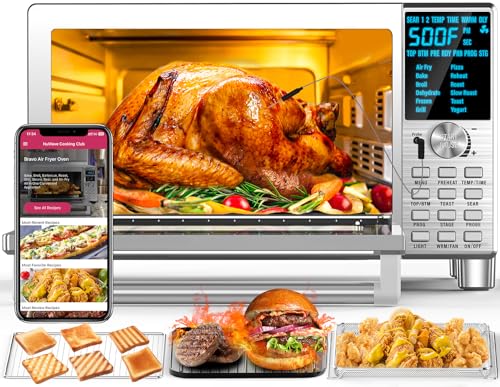 Nuwave Bravo XL Air Fryer Toaster Smart Oven, 12-in-1 Countertop...